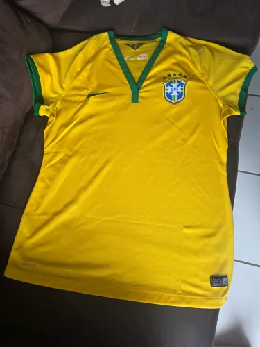 Camisa Seleção Brasileira Nike Original Dri-Fit - FEMININA - Baby-look - Tamanho G