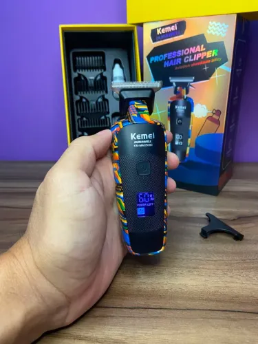 MÁQUINA DE CORTAR CABELO ACABAMENTO PROFISSIONAL KEMEI DURAWELL KM-MAX5090