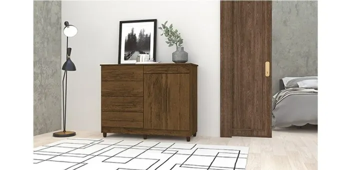 Cômoda Sapateira Sirius 5G 2P - Frete Grátis - 10x S/ Juros - Receba Hoje!
