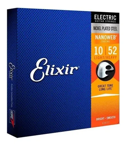 Encordoamento Para Guitarra Elixir 010 Light Heavy 10-52