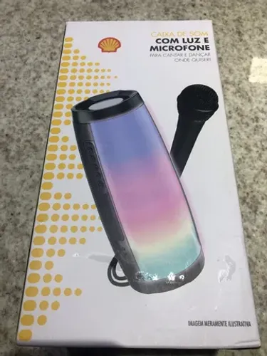 Caixa de Som Shell c/ Microfone Bluetooth 