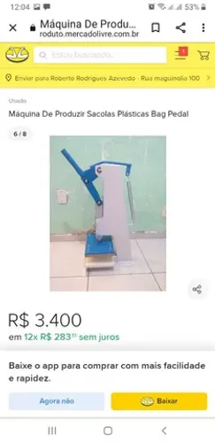 maquina fazer sacolas plasticas