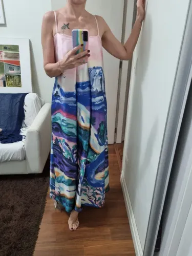 vestido com etiqueta, cetim, com forro, m, karla vivian, paguei 600 reias