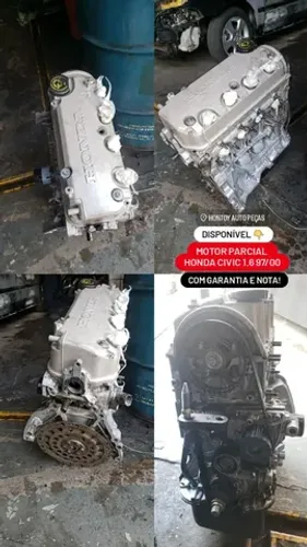 Motor parcial Honda Civic 1.6 97/00 com nota