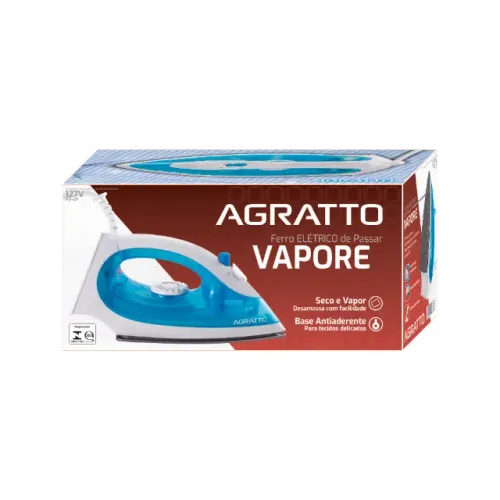 Ferro De Passar Vapore 127v Fv-01 6055 Azul - Agratto