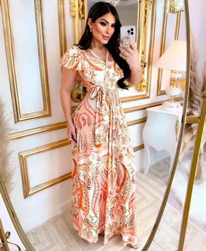 Vestido Longo Estampado Várias estampas disponíveis 