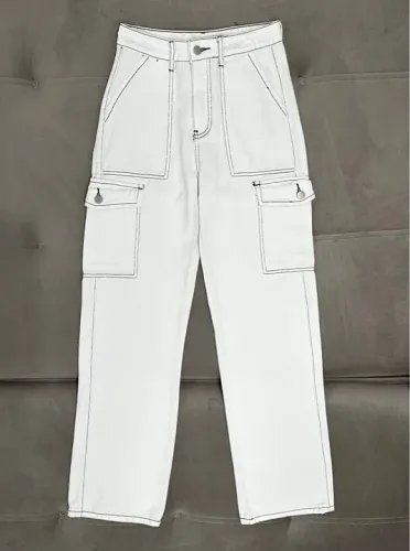 Calça Cargo Branca PP