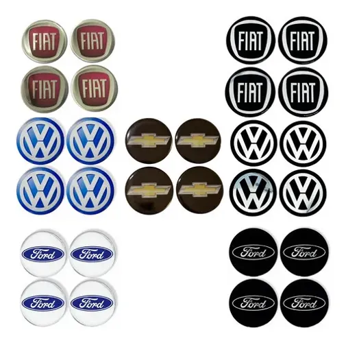 Emblema Adesivo Calota Ford Fiat Volkswagen Chevrolet 48mm