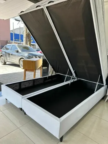 Base Box Queen Baú Branca , PRONTA ENTREGA.