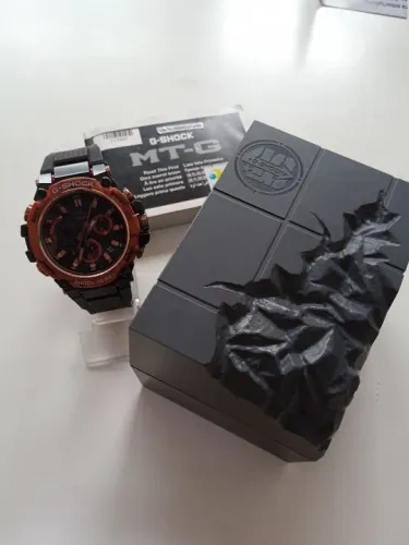 Relógio Casio G-Schock Flare Red MTG-B3000fr 40 anos Solar Safira