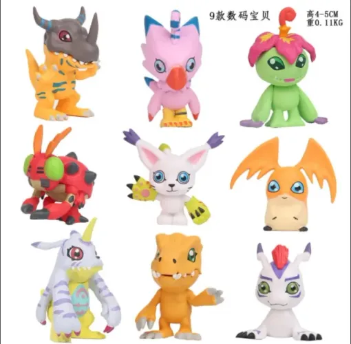 NÃO ENVIO Digimon Kit Agumon Gabumon Patamon Tailmon Gomamon Tentomon