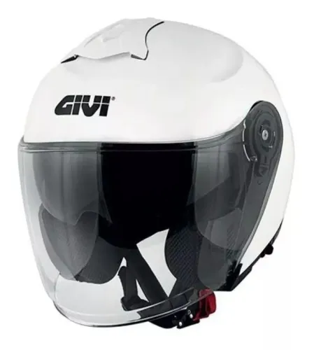 Capacete Aberto GIVI X22 PLANET Branco Brilhante Com Óculos Solar