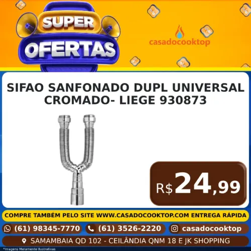 SIFAO SANFONADO DUPL UNIVERSAL CROMADO- LIEGE 930873