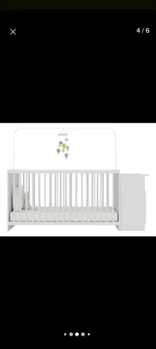 Berço com comoda acoplada Novo