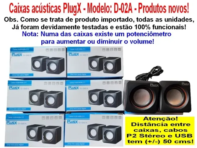 Caixa Acústica Para PC ou Notebook Usb P2 ( Cubinho )