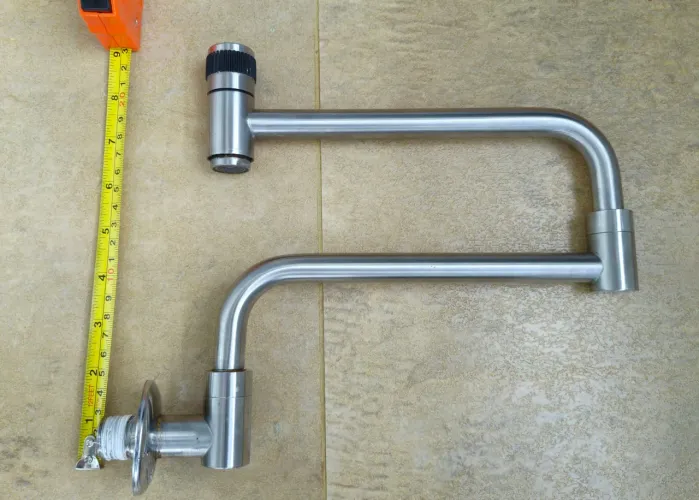 Torneira Parede Cozinha Articulavel Metal Gourmet Dobravel Cinza