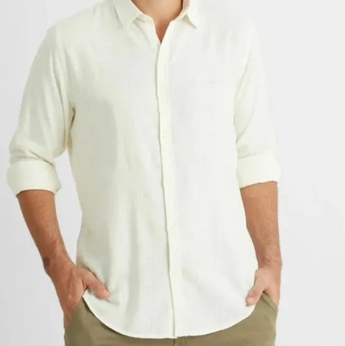 camisa aviator slim fit brisa off white tam 3
