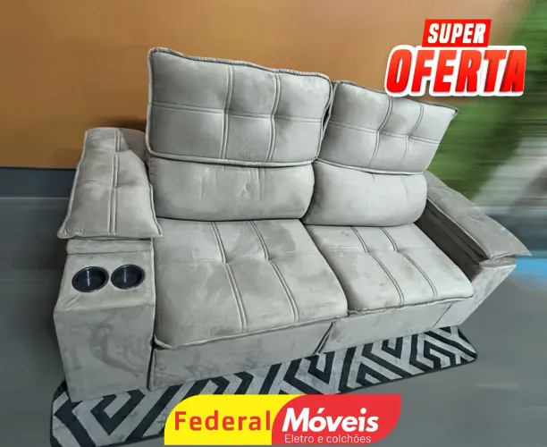 Sofá Retrátil e Reclinável 2,00m Novo - Oferta Imperdível