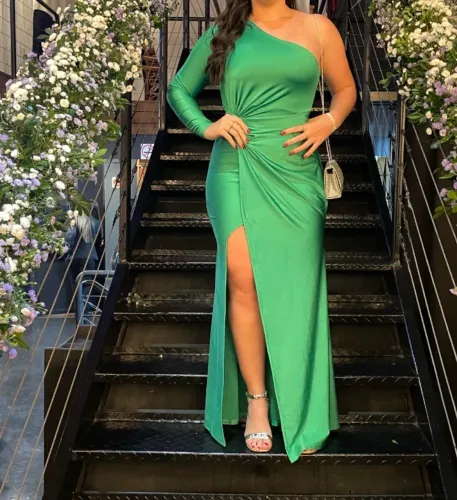 Vestido longo festa Verde