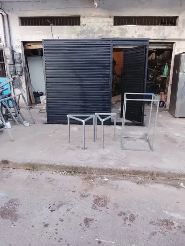 Portão galvanizado chapa bruta