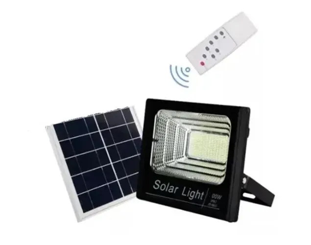 Refletor Solar 200w Energia Bateria Controle Remoto Placa Placa Solar Completo