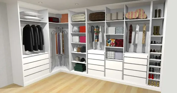 Roupeiro planejado em 3D
