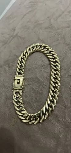 Pulseira maciça ouro 18k nova