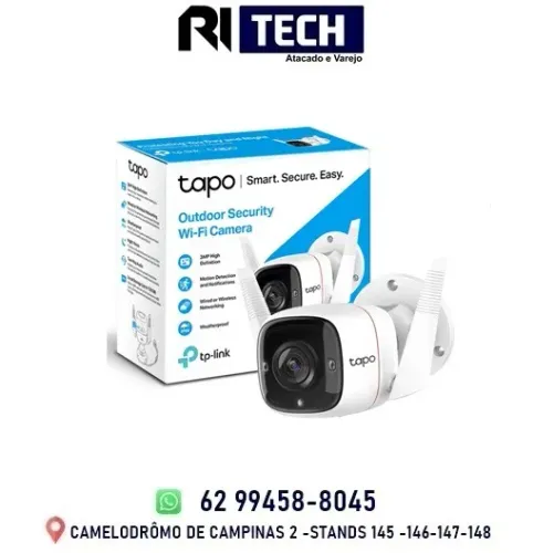 Câmera de Segurança IP Externa TP-Link Tapo C310 com Wi-Fi 3MP 1080p