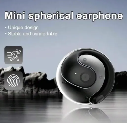 Fone ouvido mini esférico sem fio, última geração. compacto, leve e anatômico Design único