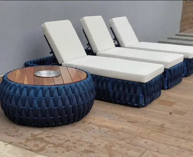 Conjunto de espreguiçadeira de luxo