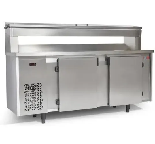 Balcão de encosto inox porta condimentos 2 metros NOVO