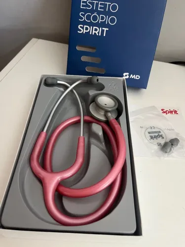 Estetoscópio rosa Spirit Md Pro Lite adulto - NOVO