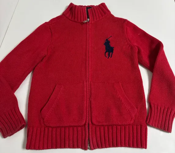 Casaco Ralph Lauren Infantil Vermelho Original Tm 5 | Impecável