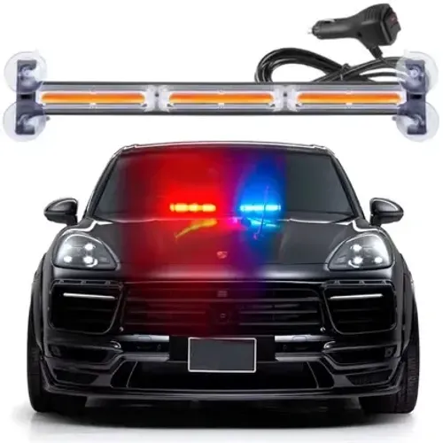 Giroflex Led Polícia Parabrisa Strobo Barra Luz Com Ventosa 