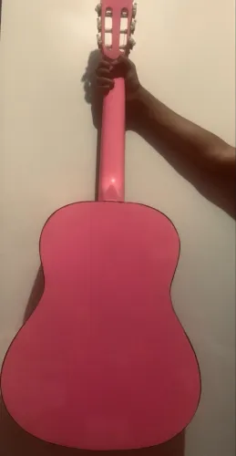 VIOLÃO ROSA PNONTOM COM CAPA MEGASOM