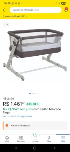 Chicco Next To Me Pop-up Berço Cor Cinza