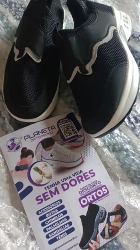 Tênis Ortopédico Feminino Preto