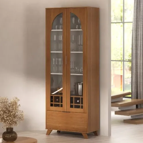 Cristaleira Lançamento com Vidro Arredondados Murano 