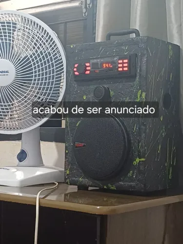 Caixa de som corujinha residencial compacta completa player automotivo Bluetooth controle 