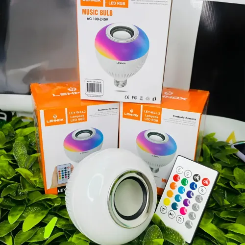 Lâmpada Musical Goblo 16 Cores Toca Música Bluetooth