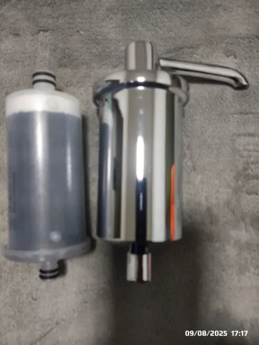 Filtro de água para cozinha com copo metal