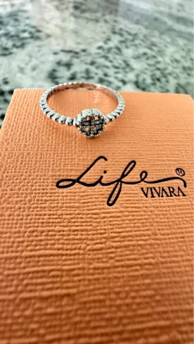 Anel trevo prata vivara aro 15 5,5