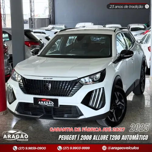 GARANTIA DE FÁBRICA! PEUGEOT 2008 ACTIVE T200 AUTOMÁTICO 2025 APENAS 33.000 KM / IMPECÁVEL