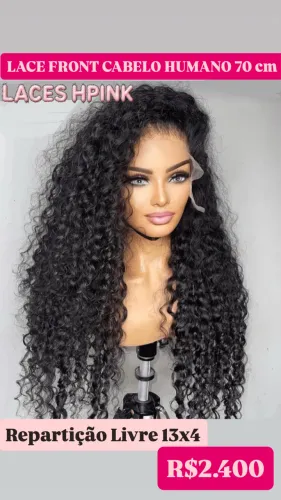 Lace Front Cabelo Humano Cacheada 70 cm 