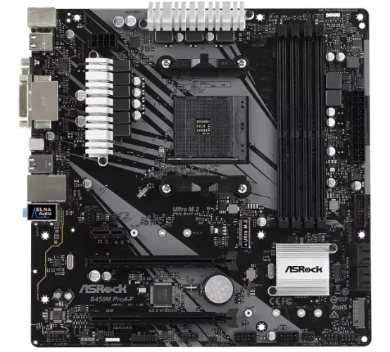 PLACA-MÃE ASROCK B450M PRO4-F (AM4) - LEIA A DESCRIÇÃO!