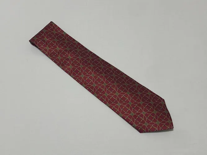 Gravata Brooksfield Seda Vermelha Estampada Bom Estado