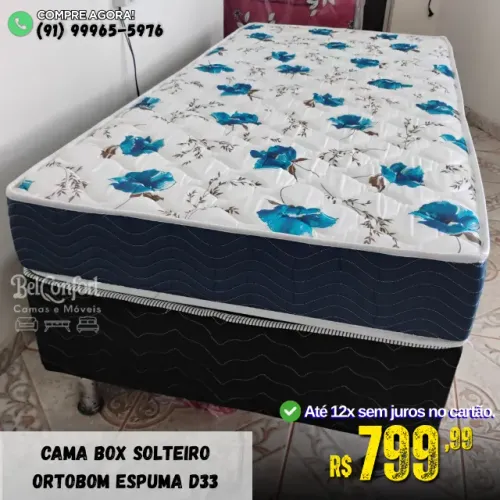 Cama Box Solteiro ISO 60 Espuma D33 Ortobom