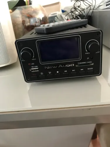 amplificador 2.1 stereo, com saída pra subwoofer New audio Pad 100