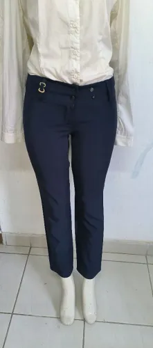 Calça azul social (M)