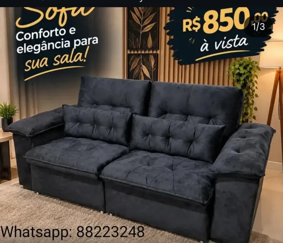 Sofá retrátil duplo corte linha alta novo direto de fabrica.